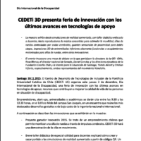CEDETi presenta feria de innovación con los últimos avances en tecnologías de apoyo