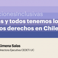 #EleccionesInclusivas ¿Todas y todos tenemos los mismos derechos en Chile? Ximena Salas - Directora Ejecutiva CEDETi UC